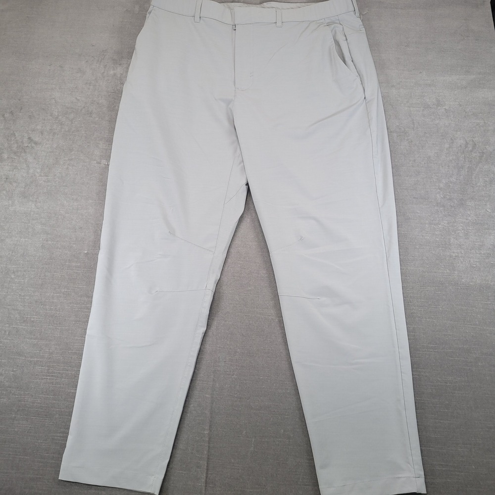 Fabletics Mens Actual Size‎ 36x30 Pant Light Grey Stretch Performance Chino XL